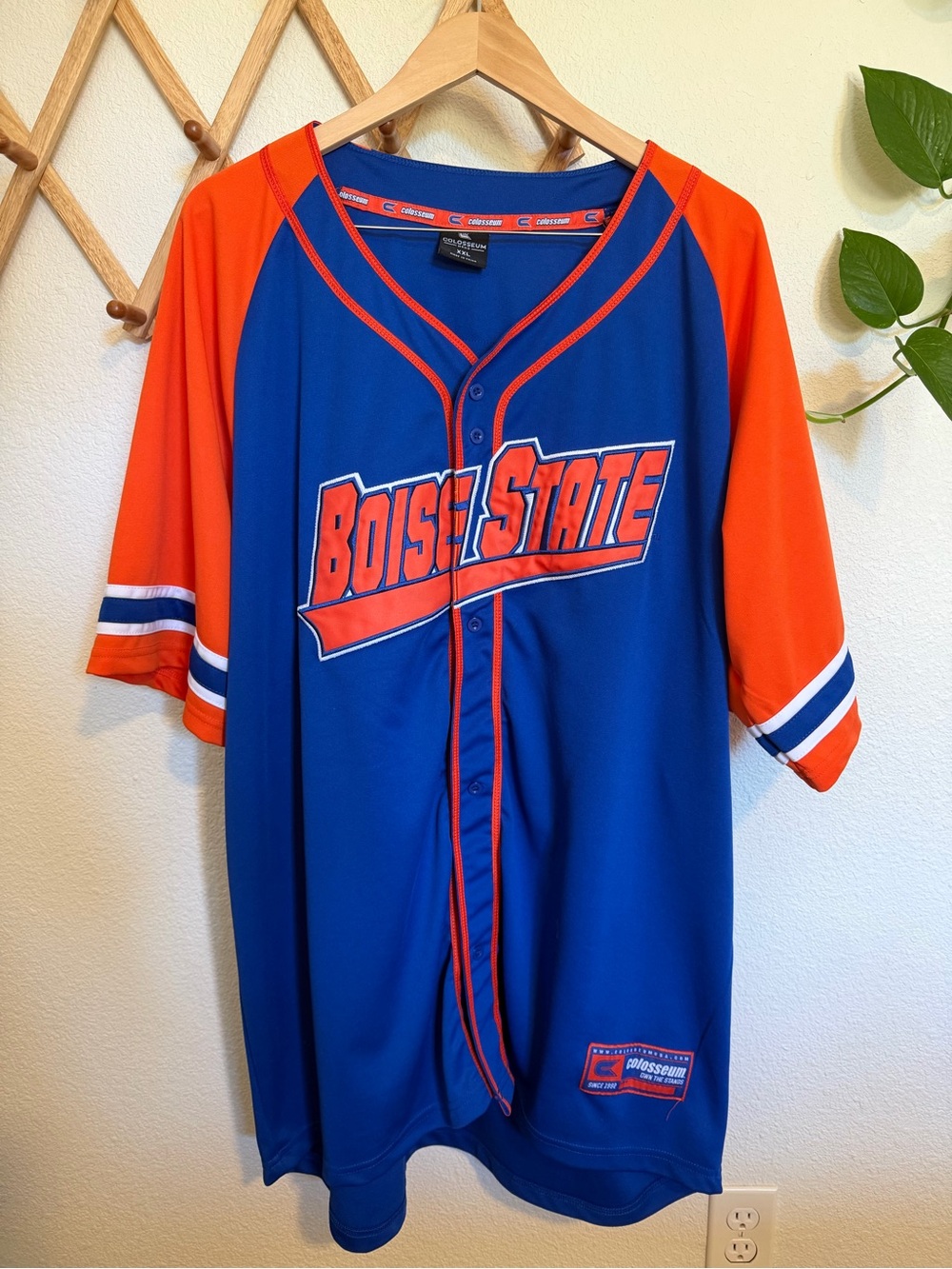 Boise State Broncos Blue & Orange Baseball Style Jersey